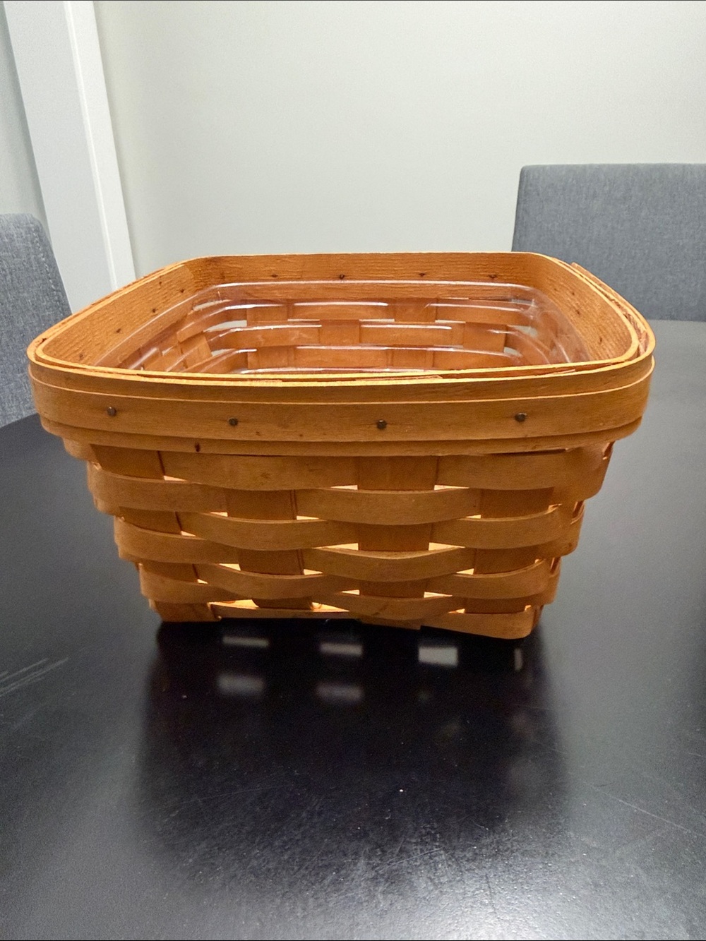 Longaberger Square Woven Basket - Light Brown